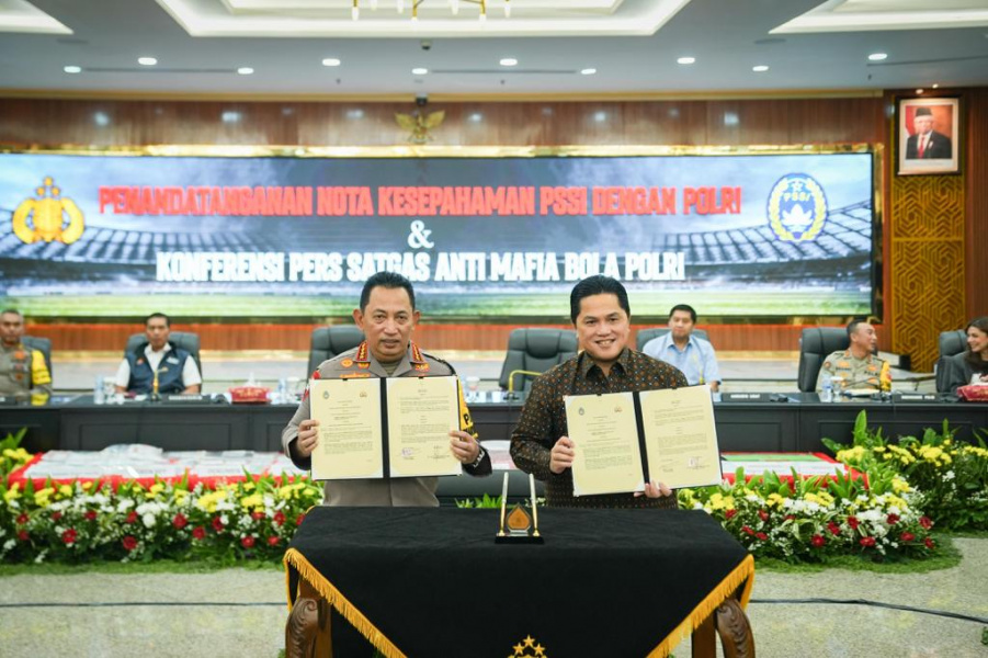 Kompetisi yang Bersih dan Berprestasi, PSSI dan Polri Teken Nota Kesepahaman