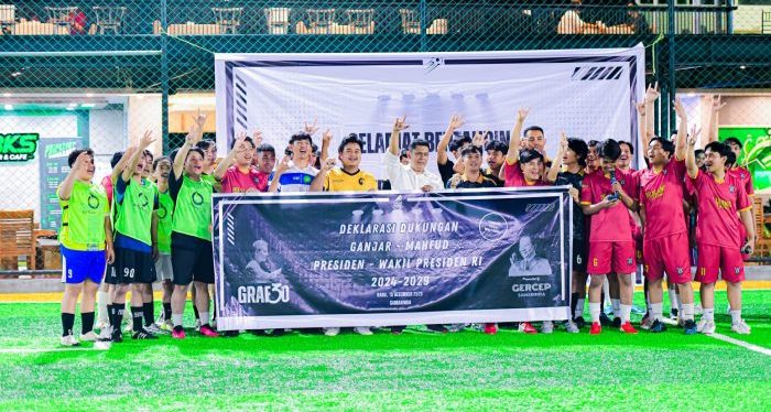 Tim Pemenangan Daerah Ganjar-Mahfud Kota Samarinda menyelenggarakan Turnamen Graf3o Mini Soccer,  pada Rabu (13/12/2023) malam. Foto: BorneoFlash.com/Ist.