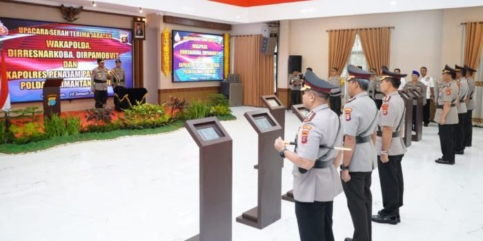 Upacara Sertijab Wakapolda Kaltim, Dir Resnarkoba, Dir Pamobvit dan Kapolres Baru di PPU