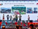 Balikpapan Raih Penghargaan Asean Tourism Awards 2024 di kategori Asean Clean Tourist City Award yang diselenggarakan di Vientiane, Laos. Foto: HO.