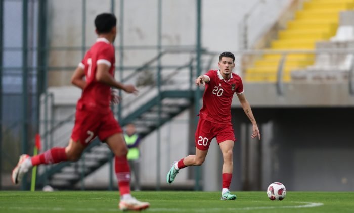 Debut Justin Quincy Hubner bersama skuad Garuda. Foto: HO/pssi.org