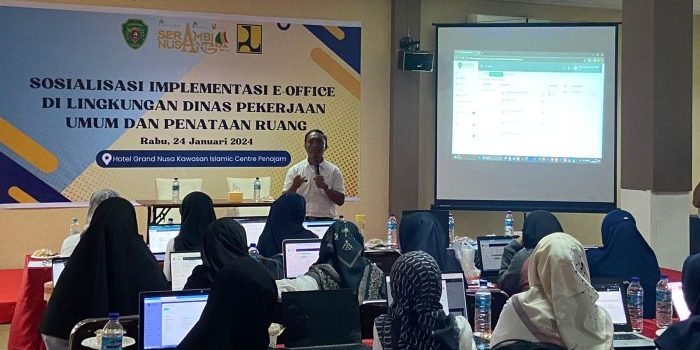 Diskominfo PPU Lakukan Pendampingan Layanan E-Office Pada Dinas PUPR: Siap Launching 1 Februari 2024