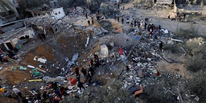 Ilustrasi hancurnya Gaza akibat gempuran Israel. Foto: IST/dok. Reuters.