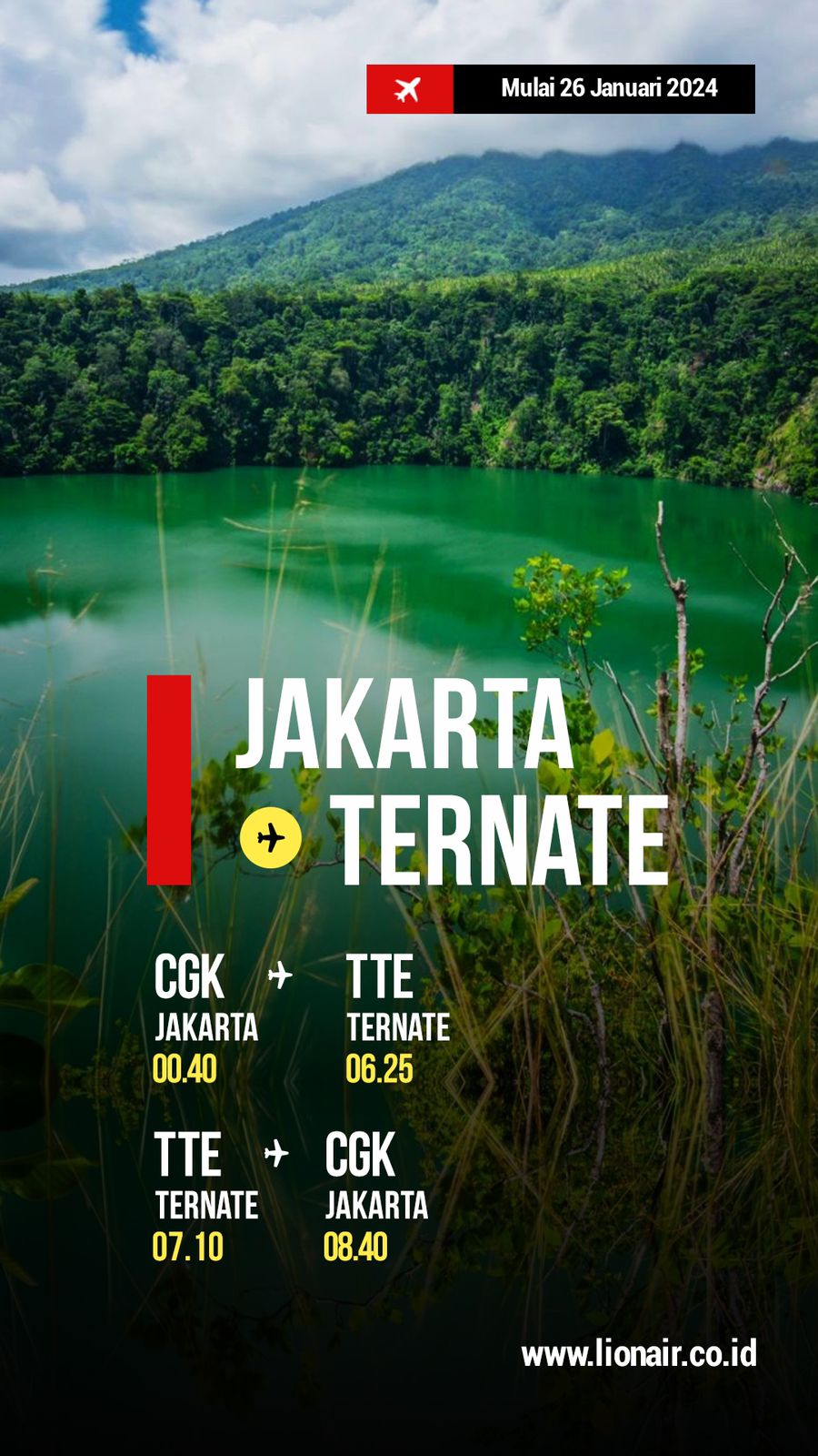 2024 Wajib Coba Rute Jarak Jauh, Lion Air Buka Rute Jakarta – Ternate Non-Stop