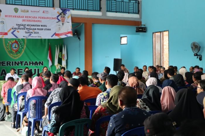 Musyawarah Rencana Pembangunan (Musrenbang) tingkat Kecamatan Waru di Gedung Serba Guna Desa Sesulu, Kamis (01/02/2024). Foto: IST/DiskominfoPPU