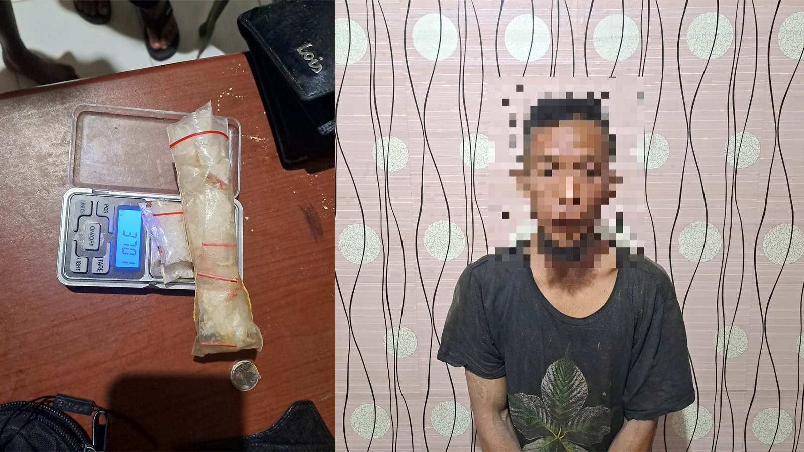 Polsek Bongan Amankan Tersangka Narkotika di Muara Kedang dengan Barang Bukti Sabu 38 Poket