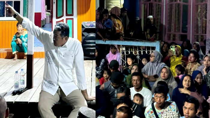 Ketua Komisi I DPRD Kabupaten Paser, Hendrawan Putra lakukan reses bersama warga di Rukun Tetangga (RT) 1 dan RT 5, Desa Muara Pasir pada Senin (11/3/2024). Foto: BorneoFlash/Ist