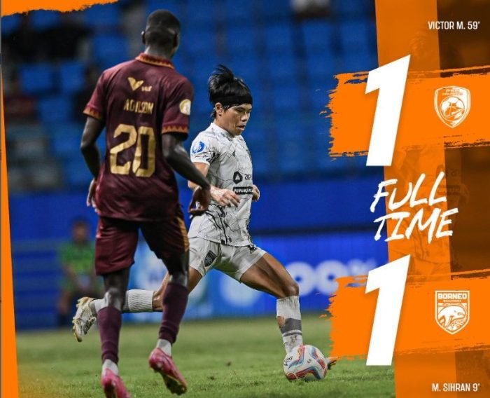 Hasil Pertandingan Liga 1 PSM Makassar Vs Borneo FC. Foto: SC/borneofc.id