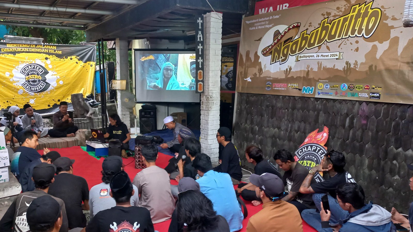 Katro Chapter Balikpapan Kolaborasi dengan Nurul Hayat Datangkan Syech dari Palestina, Ngabuburitto ke Markas B'Tatto