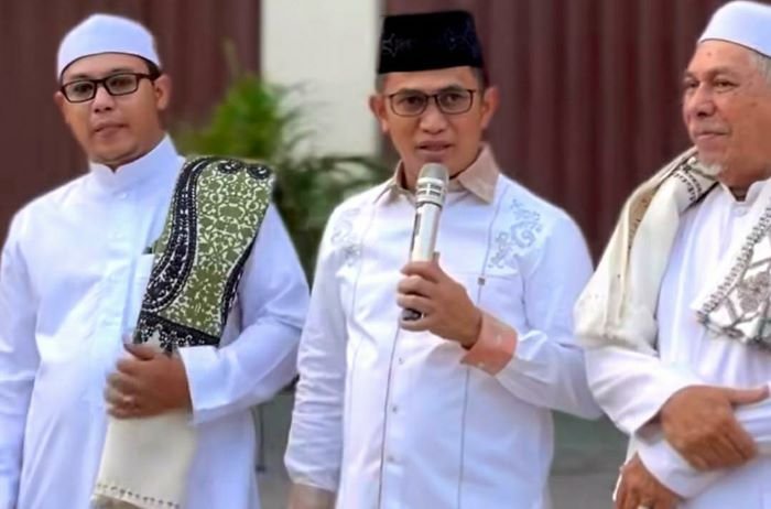 Wali Kota Balikpapan Rahmad Mas'ud saat Menghadiri tabligh akbar yang berlangsung di depan Balikpapan Plaza, pada hari Sabtu (02/03/2024). Foto: BorneoFlash/Niken Sulastri