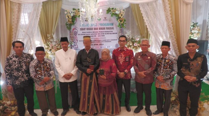 Isbat Nikah dan Nikah Massal bagi Warga Binaan Pemasyarakatan (WBP) Kantor Wilayah Kementerian Hukum dan HAM Kalimantan Timur. Foto: BorneoFlash/Ist