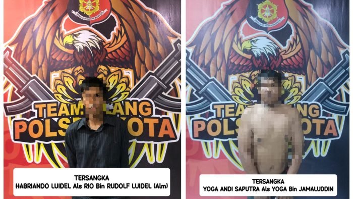 Kedua pelaku curanmor, HL (37) dan Y.AS (30) berhasil diamankan jajaran Tim Elang Polsek Samarinda Kota. Foto: HO/Humas Polda Kaltim