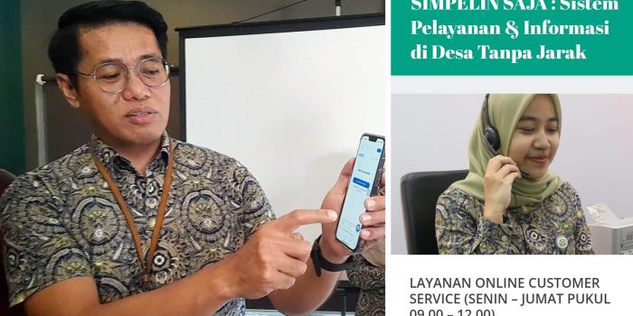 Kepala BPJS Kesehatan Balikpapan, Sarman Palipadang menunjukkan layanan Simpelin Saja pada Rabu (17/4/2024). Foto: BorneoFlash/Ardiansyah