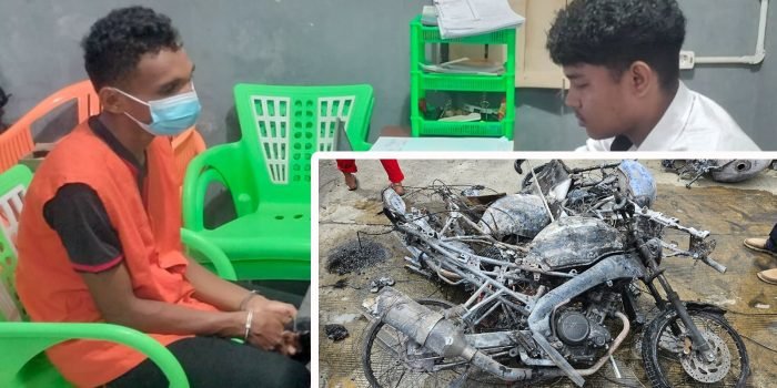 SA, (19) saat diperiksa di Polres Kubar. Foto: HO/Humas Polres Kubar