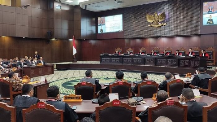 Sidang MK Putuskan Sengketa Pilpres yang Diajukan Nomor Urut 1 Anies-Muhaimin. Foto: IST/Kompas.com-Vitorio Mantalean