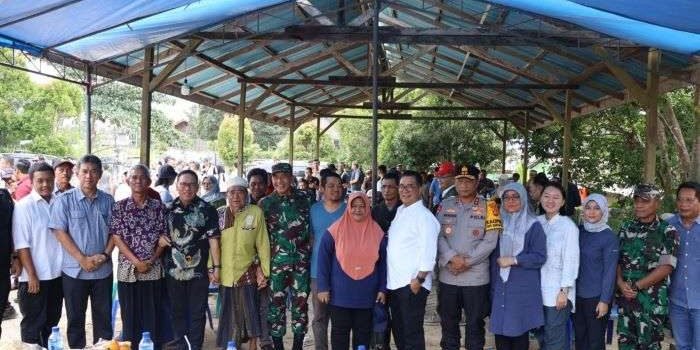 Kegiatan sosialisasi Penanganan Dampak Sosial Kemasyarakatan atau PDSK pembangunan pengendalian banjir Sungai Sepaku di Kelurahan Sepaku, Kecamatan Sepaku, Kabupaten Penajam Paser Utara (PPU), Kalimantan Timur (Kaltim), Sabtu (29/6/2024). Foto: HO/Humas O