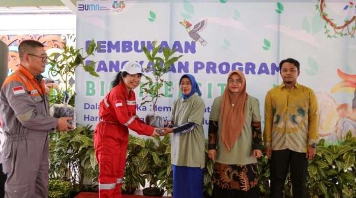 PT Kilang Pertamina Balikpapan (KPB) meluncurkan Program Biodiversity di Kantor Desa Girimukti, Kabupaten Penajam Paser Utara (PPU), Jumat (28/06/2024) pagi. Foto: HO/PT KPB