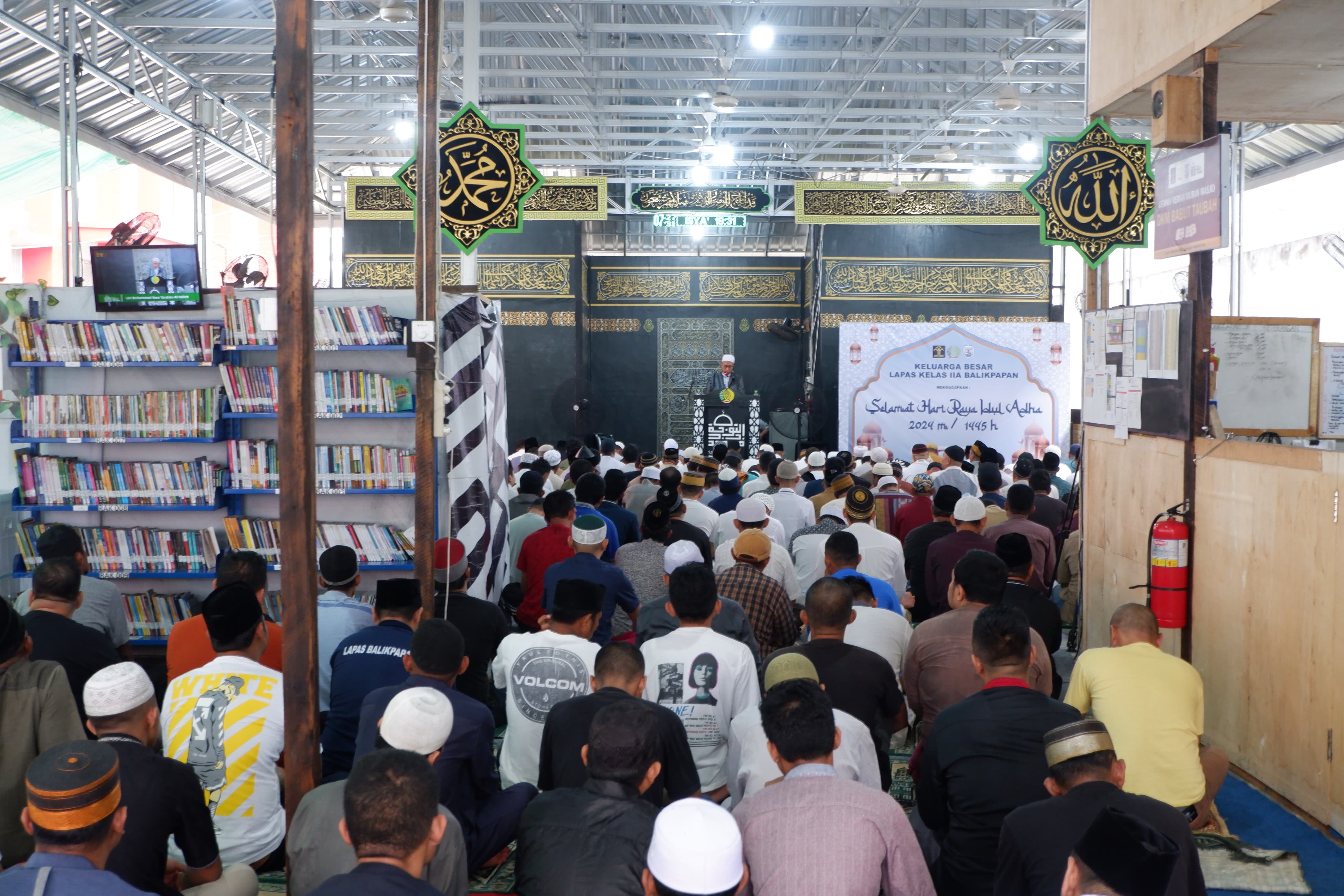Ratusan Warga Binaan Pemasyarakatan Lapas Balikpapan Ikuti Sholat Idul Adha