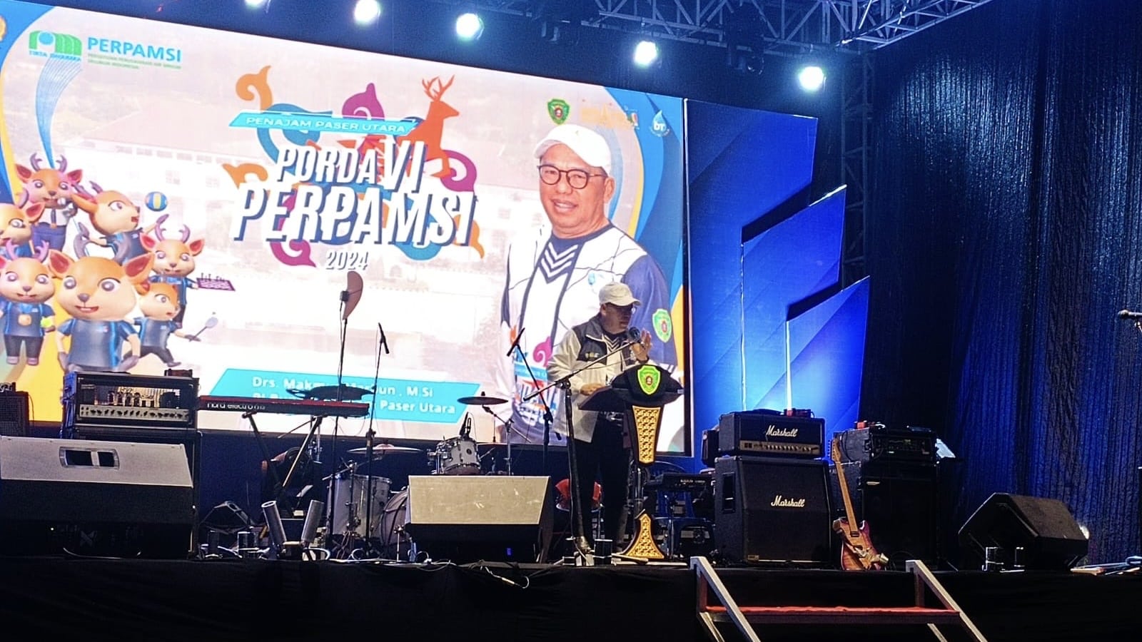 Pj Bupati PPU, Makmur Marbun Saat Pembukaan Pekan Olahraga Daerah (Porda) VI Persatuan Perusahaan Air Minum Seluruh Indonesia (Perpamsi) Kalimantan Timur (Kaltim). Foto: IST/DiskominfoPPU