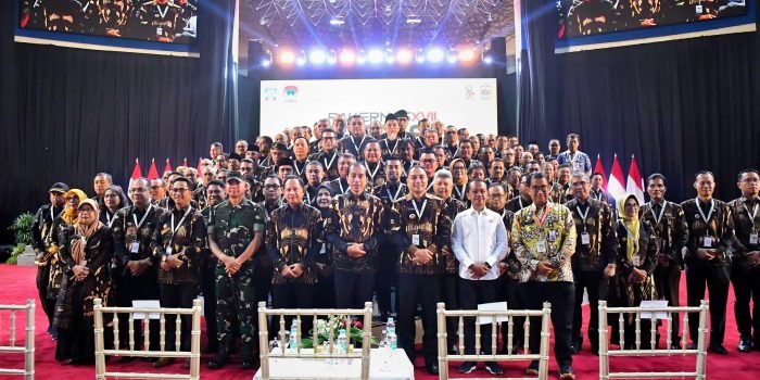 Rapat Kerja Nasional (Rakernas) Asosiasi Pemerintah Kota Seluruh Indonesia (Apeksi) XVII Tahun 2024, di Balikpapan Sport and Convention Center (BSCC)/DOME Kota Balikpapan, pada Selasa (4/6/2024). Foto: BorneoFlash/Ist