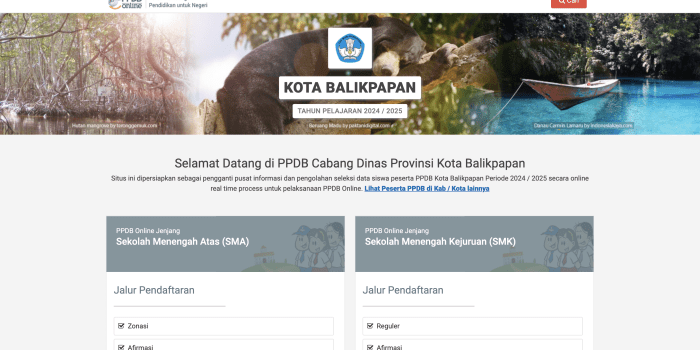 Simak Jadwal Lengkap Alur Pelaksanaan PPDB Online Periode 2024/2025 di Kota Balikpapan Foto: Tangkap Layar