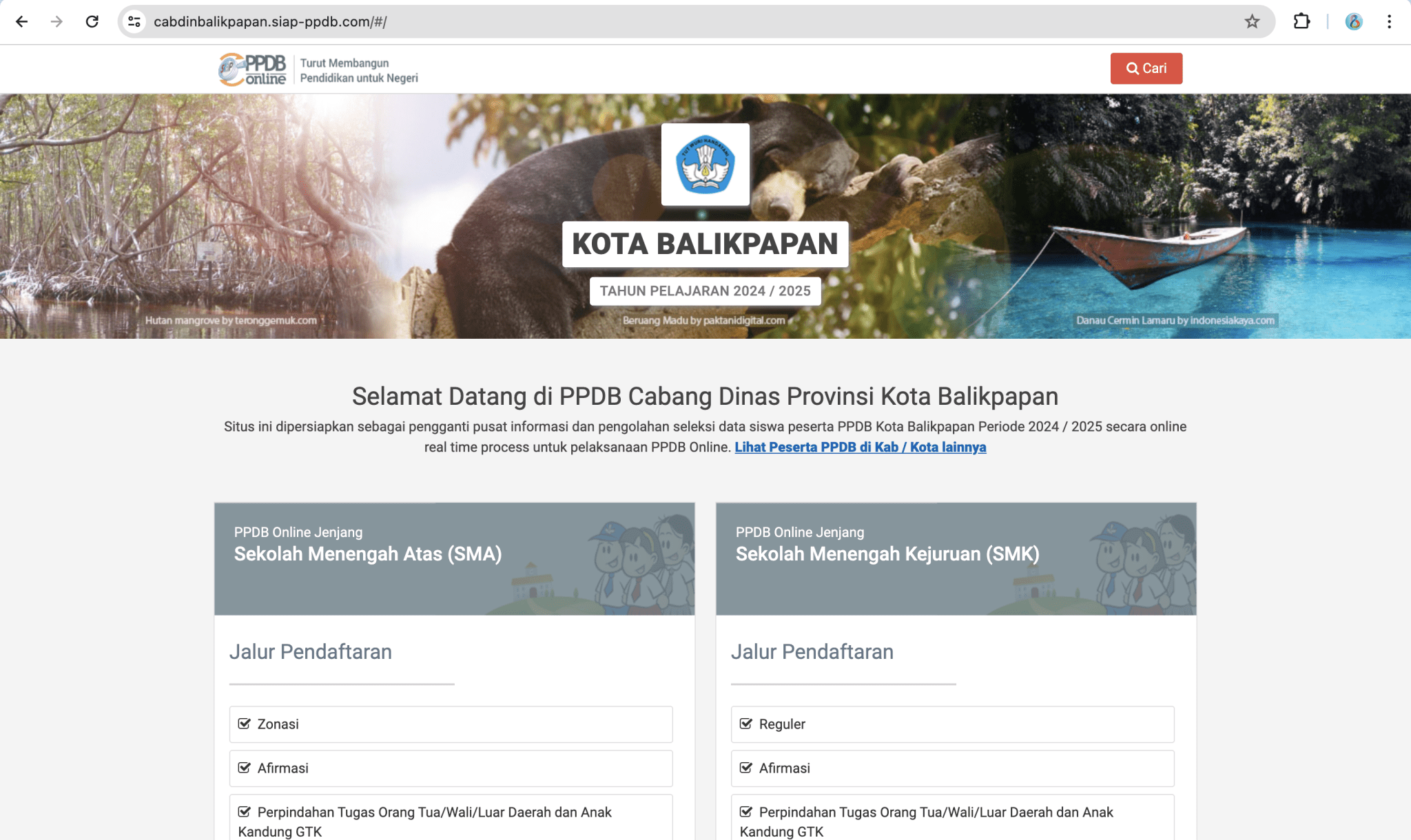 Simak Jadwal Lengkap Alur Pelaksanaan PPDB Online Periode 2024/2025 di Kota Balikpapan Foto: Tangkap Layar
