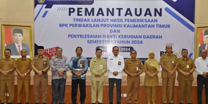 Sekda Kabupaten PPU, Tohar, menghadiri pembukaan pemantauan tindak lanjut hasil pemeriksaan BPK Provinsi Kaltim dan penyelesaian ganti kerugian pemerintah daerah semester I tahun 2024, Senin (24/6/2024). Foto: IST/DiskominfoPPU