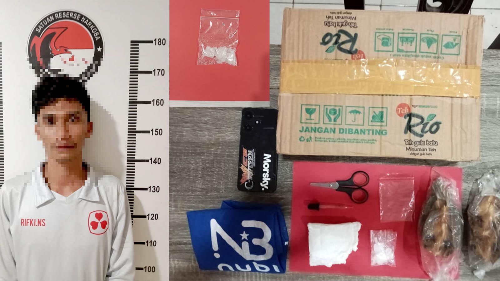Polres Kutai Barat Tangkap Pelaku Kasus Narkotika di Kampung Purworejo, Amankan Barang 6,3 Gram dan Uang Tunai