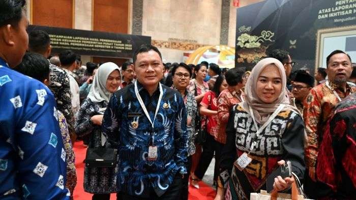 Bupati Paser, Fahmi Fadli saat acara Penyampaian Hasil Pemeriksaan Laporan Keuangan Pemerintah Pusat (LKPP) oleh BPK RI di Jakarta Convention Center (JCC), Senayan, Jakarta Pusat, Senin (8/7/2024). Foto: BorneoFlash/IST