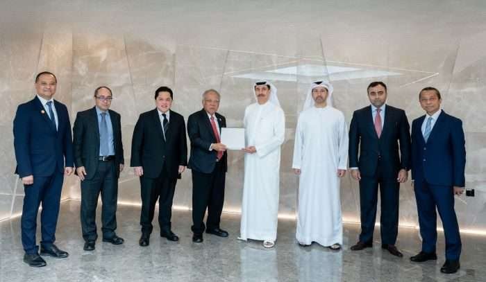 Otorita Ibu Kota Nusantara (IKN) menandatangani Memorandum of Understanding (MoU) dengan Dubai International Financial Centre (DIFC) pusat keuangan global terkemuka di kawasan Timur Tengah, Afrika, dan Asia Selatan (MEASA), di Dubai pada Selasa (16/7/2024). Foto: HO/Humas Otorita IKN