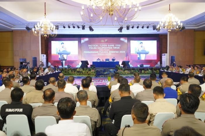 Susun Skenario Pengamanan Jelang Pilkada 2024, Polda Kaltim Gelar Tactical Floor Game
