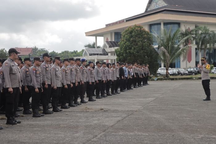 Polres Kukar Gelar Latihan Sispamkota, Antisipasi Jelang Pilkada 2024