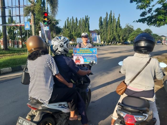 Satlantas Polres Kutai Barat Jalankan Langkah Preventif Ops Patuh Mahakam 2024