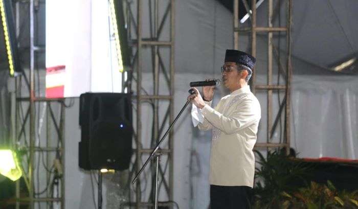 Wali Kota Balikpapan H. Rahmad Mas'ud Saat Tabligh Akbar yang berlangsung di Balikpapan Sport Convention Center (BSCC)/DOME, pada hari Minggu (7/7/2024) malam. Foto: BorneoFlash/Niken Sulastri