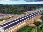 Jalan Tol IKN Segmen 5A Sp Tempadung-Jembatan Pulau Balang. Foto : BorneoFlash.com/Ist