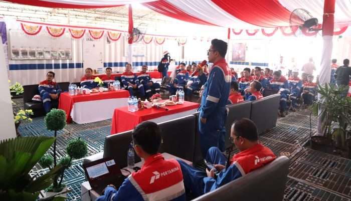 Dirut PHI Melakukan Management Walk Through (MWT) ke fasilitas operasi dan produksi PEP Bunyu Field. Foto: HO/PT PHI