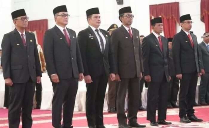 Pelantikan enam Penjabat Sementara Bupati dan Wali kota, Pengukuhan dilaksanakan di Pendopo Odah Etam Kaltim, Rabu (25/9/2024). Foto: BorneoFlash.com/Ist