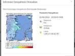 Titik episenter gempa bumi berlokasi 143 km Tenggara Berau, Kalimantan Timur pada kedalaman 11 km. Foto: Ist/BMKG