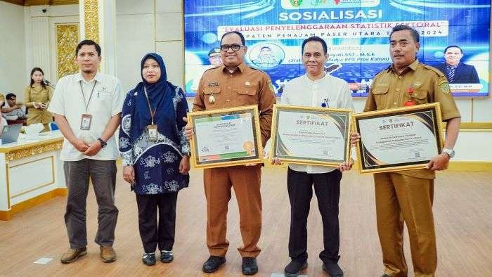 Berdasarkan hasil EPSS tahun 2024, Kabupaten PPU berhasil memperoleh Nilai Indeks Pembangunan Statistik (IPS) sebesar 2,70 dengan predikat "Baik". Foto: BorneoFlash/Irwan A.