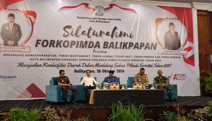 Forkopimda Silaturahmi dengan seluruh elemen masyarakat Kota Balikpapan di Grand Senyiur Hotel Balikpapan, pada hari Senin (28/10/2024). Foto: BorneoFlash/Niken Sulastri