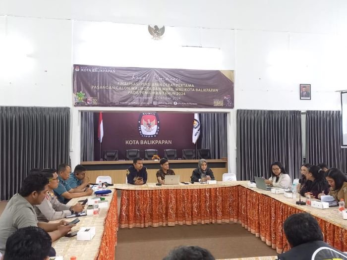 KPU Balikpapan Gelar Rakor Finalisasi Persiapan Debat Pertama kepada Tiga Paslon 