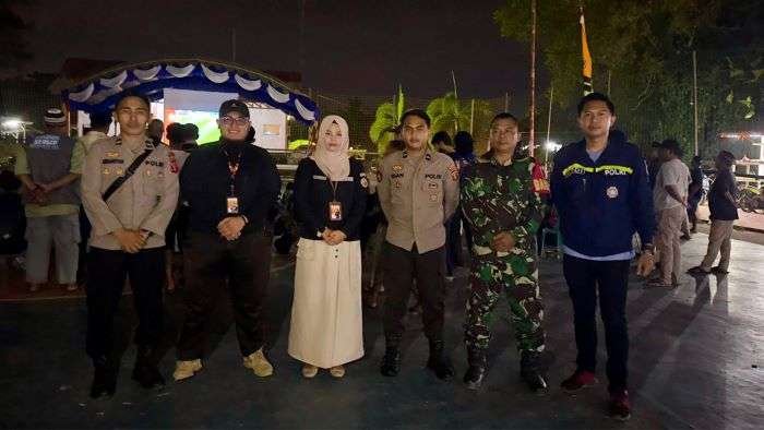 Polres Bontang, bekerja sama dengan instansi terkait melakukan penempatan personel di lokasi-lokasi kampanye dan pemantauan situasi untuk mencegah potensi gangguan keamanan. Foto: BorneoFlash/IST