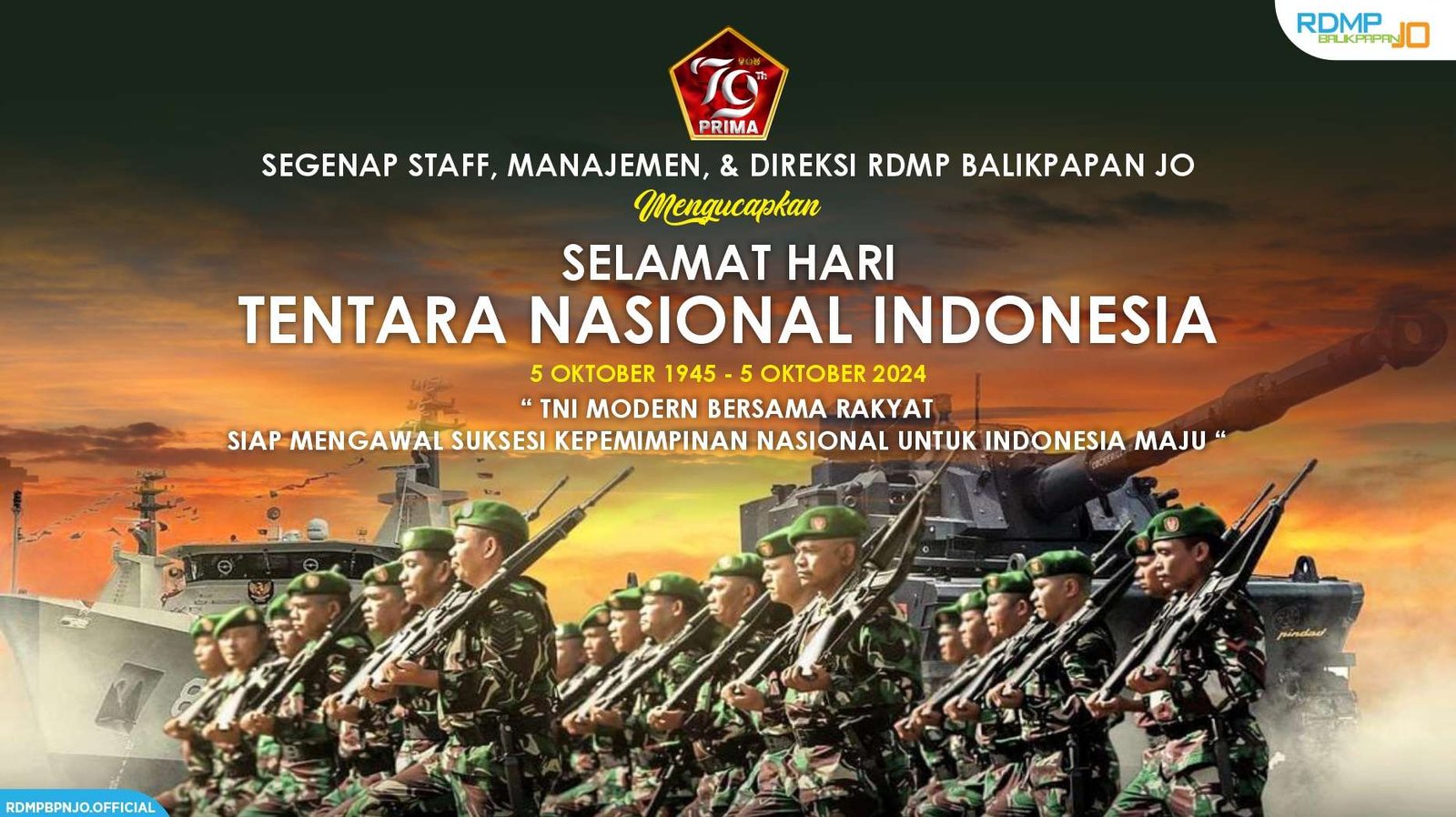 RDMP Balikpapan JO Mengucapkan Dirgahayu ke-79 TNI