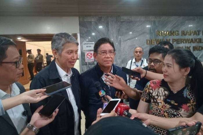 Sekretaris Otorita Ibu Kota Nusantara (IKN) Bimo Adi Nursanthyasto usai melakukan rapat bersama DPR di Jakarta, Rabu (30/10/2024). Foto: Elsa catriana