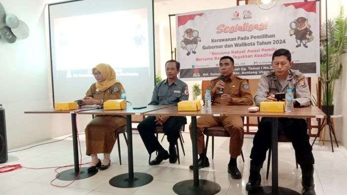 Sosialisasi Kerawanan Pada Pemilihan Gubernur dan Walikota Tahun 2024 oleh Panwascam Bontang Utara, Minggu (20/10/2024). Foto: HO/Humas Polres Bontang
