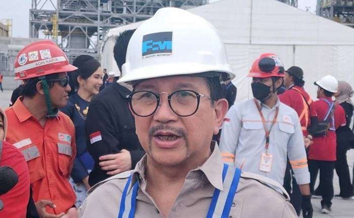 Foto: Doorstep Tonny Wenas, Presider Direktur PT Freeport Indonesia usai Peresmian Produksi Smelter PT. Freeport Indonesia, Gresik, 23 September 2024. (CNBC Indonesia/Tommy Patrio Sorongan)