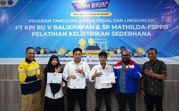 KPI Unit Balikpapan berkolaborasi dengan Serikat Pekerja Mathilda Federasi Serikat Pekerja Pertamina Bersatu (SP Mathilda-FSPPB) kembali mengadakan Pelatihan Kelistrikan dasar dan Acara penutupan, Pada Selasa (19/11/2024). Foto: HO/KPI Unit Balikpapan