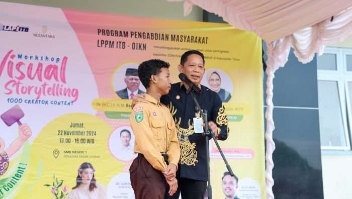 Otorita IKN bekerja sama dengan Lembaga Penelitian dan Pengabdian kepada Masyarakat (LPPM) ITB menyelenggarakan "Workshop Visual Storytelling: 1.000 Creator Content, Level Up Your Content!" di SMK Negeri 1 Penajam Paser Utara (PPU), yang berlangsung pada Jumat (22/11/2024). Foto: HO/Humas Otorita IKN