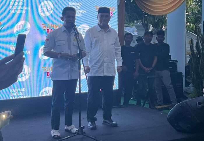 Paslon Nomor Urut 1 Rahmad Mas'ud dan Bagus Susetyo. Foto: BorneoFlash/Niken Sulastri 