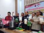 Pemusnahan barang bukti narkotika jenis sabu oleh Polda Kaltim, pada Kamis (21/11/2024). Foto: BorneoFlash/Agung Putra